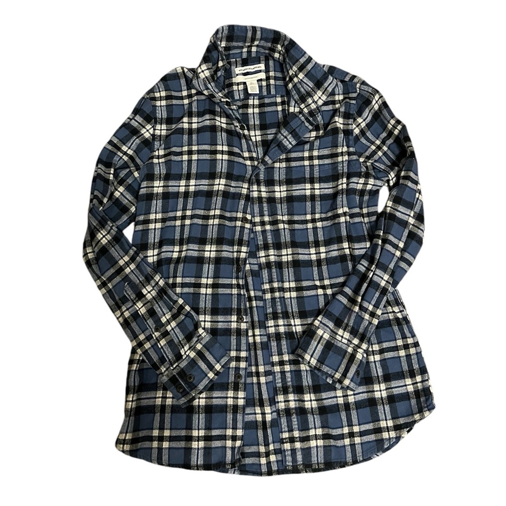 Blue Plaid Button Up
